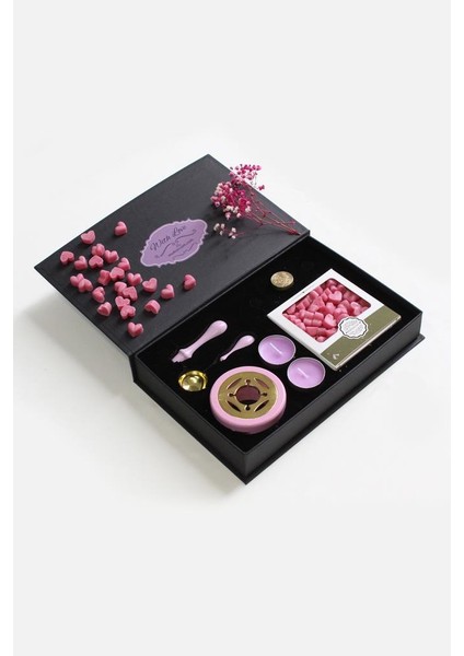 Mum Mührü Uygulama Seti Lila Kendin Yap Mühür Seti 7 Parça BBS1013