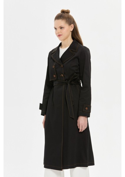 Dikiş Detaylı Trenc Siyah indirimleri