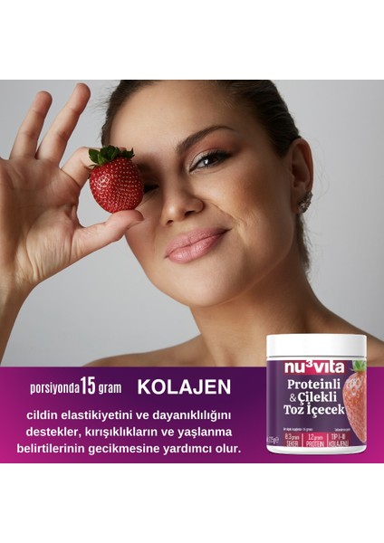 Kolajenli & Çilekli Toz İçecek 225 gr