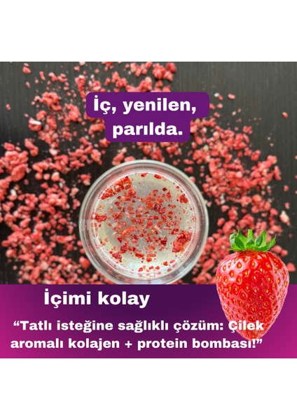 Kolajenli & Çilekli Toz İçecek 225 gr