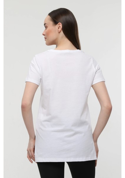 Kadın 3'lü Basic Regular Fit V Yaka Arkası Uzun Tişört Seti fırsatları