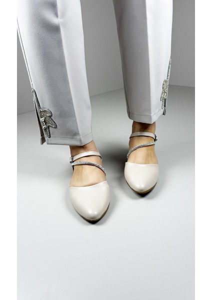 Liora 2503 Kadın Babet - Taş Detaylı, Bilekten Bağlı, Şık Yazlık Ayakkabı fiyatları