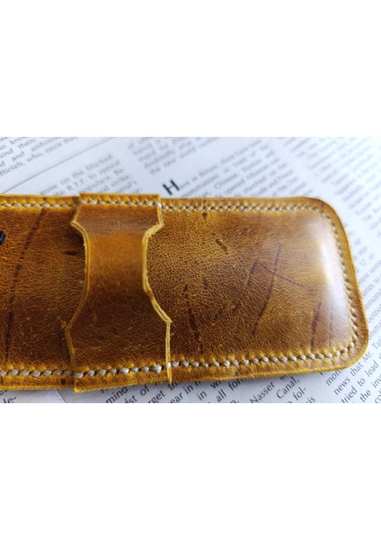 Crazy Hors Hakiki Deri El Emeği Özel Kalemleriniz Için Kalemlik Kalem Kutu 27 cm 6 cm Xe6 fırsatları
