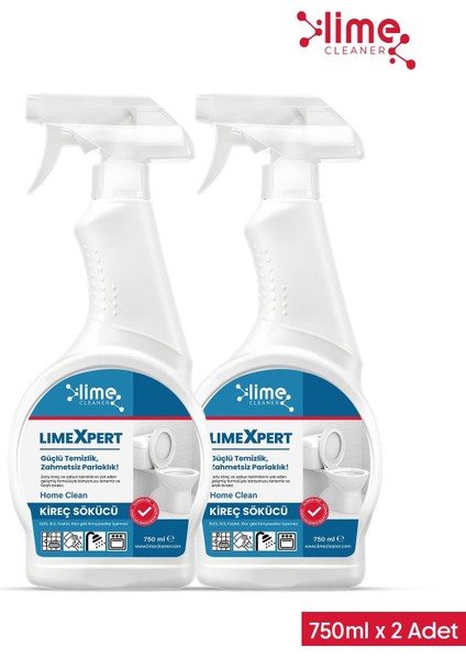 Limeexpert Tuvalet Kireç Sökücü ve Leke Düşmanı - Limon Asidi ile Etkili Temizlik 750 ml x 2 Adet