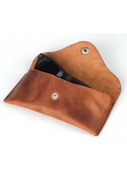 Deri Gözlük Kabı - Gerçek Deri & El Yapımı - Siyah Crazy fiyatları