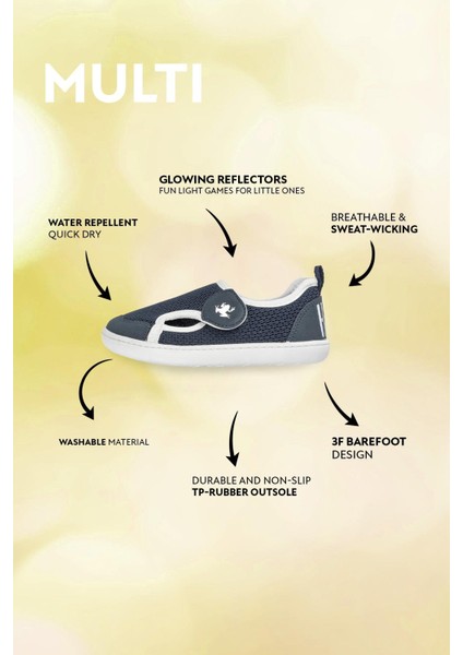 Multi Lacivert Mix Barefoot Çocuk Ayakkabı