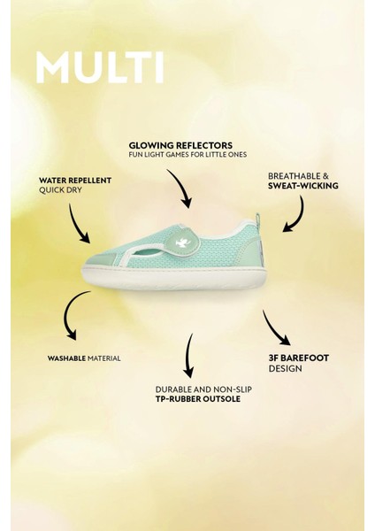 Multi Yeşil Mix Barefoot Çocuk Ayakkabı