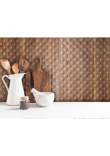 Kendinden Yapışkanlı 3 Boyutlu Duvar Paneli Antik Puantiyeli Desen 41x41 Cm/ 6 Adet /1 M²