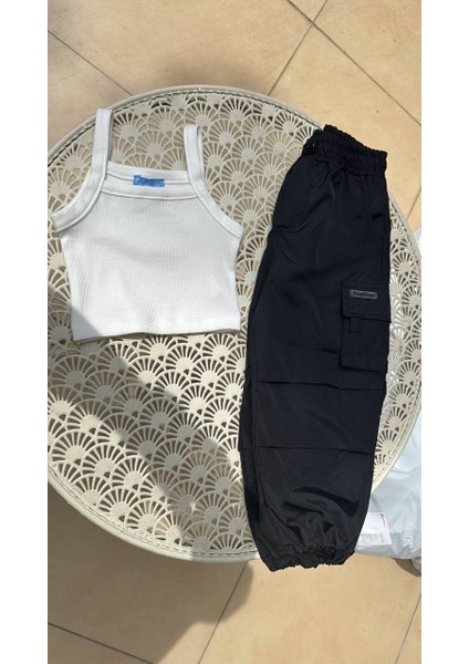 La’ciel Paris Crop Paraşüt Pantolon Takım