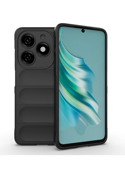 Infinix Hot 40I Kılıf Esnek Tpu Oyuklu Arka Yüzey Tasarımlı Lopard Etnik Silikon Kapak