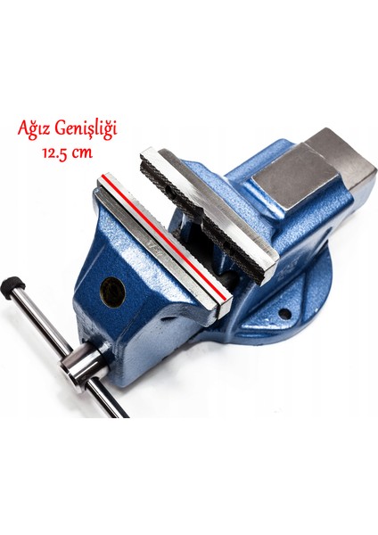 Metal Döküm Gövdeli Sabit Tablalı Mengene 125 mm Masaya Sabitlenebilir Sıkıştırma Mengenesi 6.5 kg modelleri