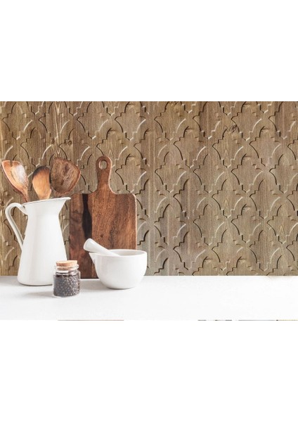 Kendinden Yapışkanlı 3D Kabartmalı Antik Salon Desen Pvc Duvar Panel 41X41 Cm/ 6 Adet /1 M²