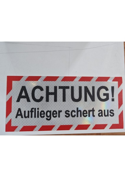 Almanca Reflektör Achtung Etiket fiyatları