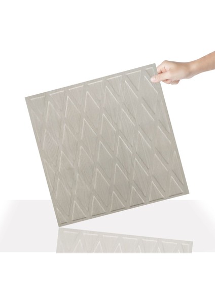 Kendinden Yapışkanlı 3D Duvar Paneli Beyaz Huş Baklava Desen 41x41 Cm/ 6 Adet /1 M²