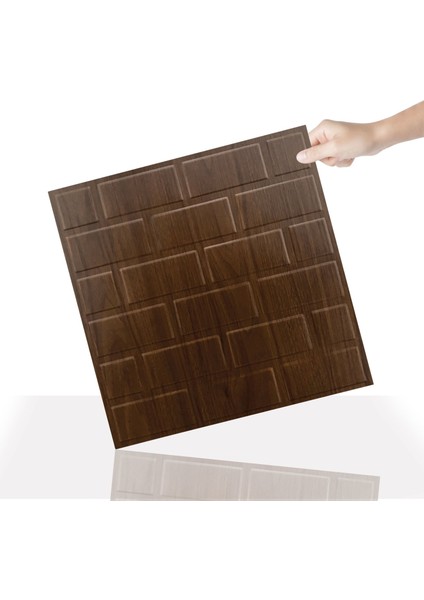 Kendinden Yapışkanlı 3D Duvar Paneli Teak Metro Desen 41x41 Cm/ 6 Adet /1 M²