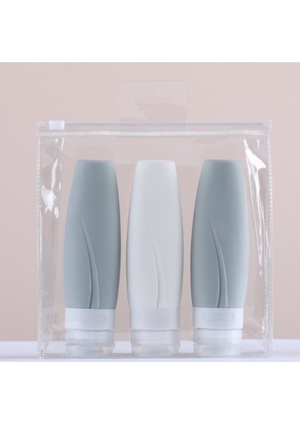 3 Adet 90ML 60/90ML Taşınabilir Silikon Seyahat Şişesi Sıvı Kabı Boş Doldurulabilir Ambalaj Losyon Noktaları Şampuan Kabı Krem Gezisi (Yurt Dışından)