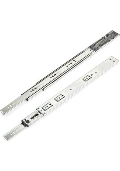 En 43 mm Bas-Aç Teleskopik Bilyalı Çekmece Rayı Kaplamalı - 45 cm (5 Takım)