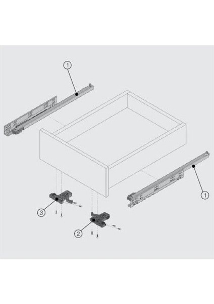 Smart Slide 40 cm Kısmi Açılım Ray Oil Mandallı Çekmece Rayı (1 Takım )