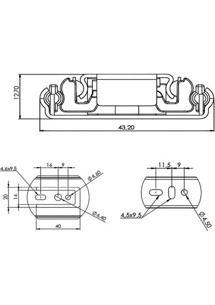 En 43 mm Frenli Teleskopik Bilyalı Çekmece Rayı Kaplamalı - 45 cm (1 Takım)