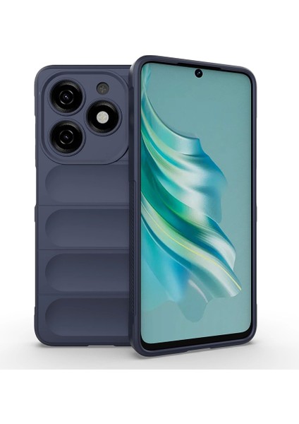 Tecno Spark 20C Kılıf Esnek Tpu Oyuklu Arka Yüzey Tasarımlı Lopard Etnik Silikon Kapak