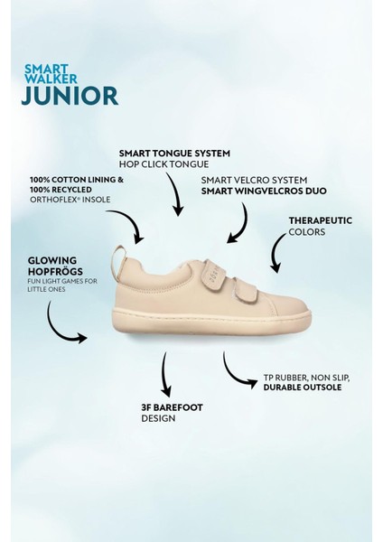 Smart Walker Junior Süper Mat Bej Barefoot Çocuk Ayakkabı fiyatları