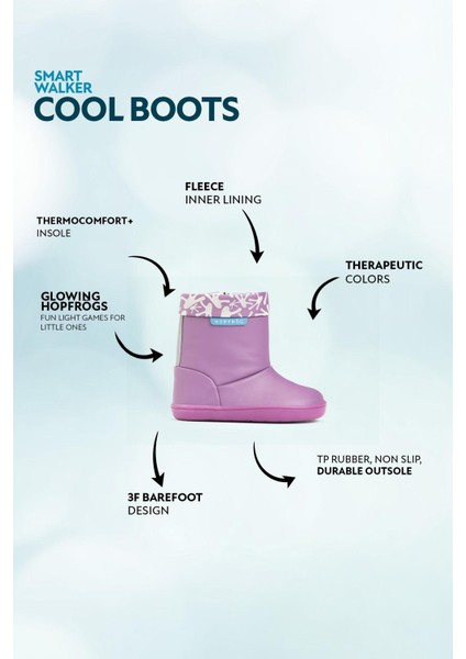 Smart Walker Cool Boot Mor Işık Barefoot Çocuk Bot