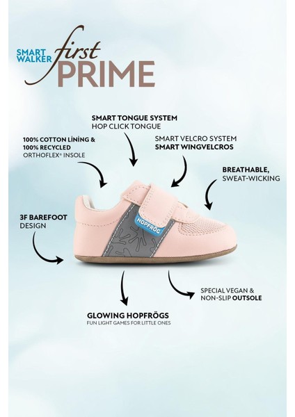 Smart Walker First Prime Havalı Pembe Barefoot Ilk Adım Bebek Ayakkabı fiyatları