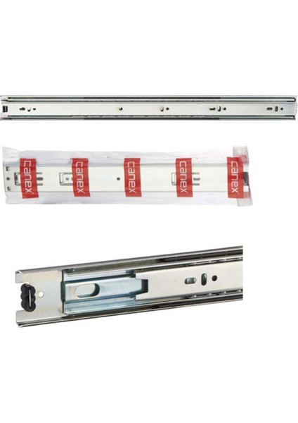 En 43 mm Teleskopik Bilyalı Çekmece Rayı Kaplamalı - 30 cm (5 Takım)