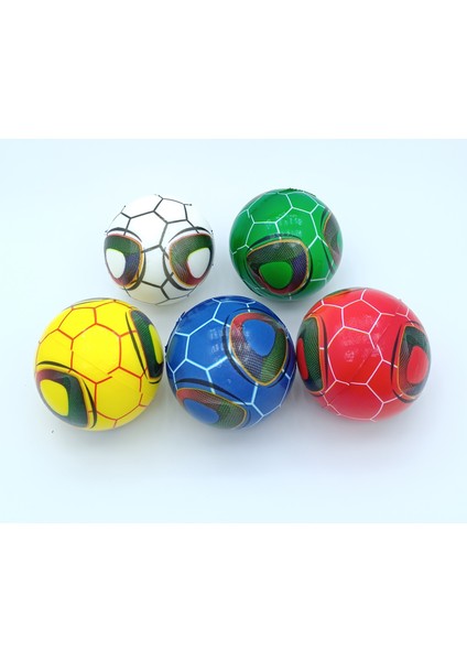 Yumuşak 75 mm Hafif Sünger Renkli Futbol Topu Üçlü Paket