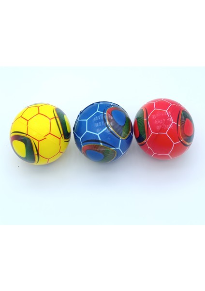 Yumuşak 75 mm Hafif Sünger Renkli Futbol Topu Üçlü Paket