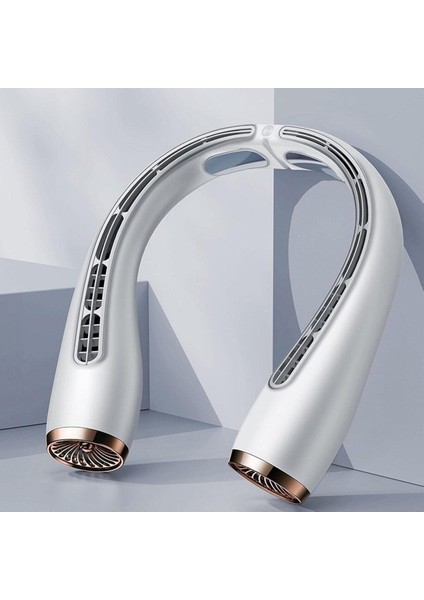 Kanatsız Boyun Fanı - Şarj Edilebilir Taşınabilir 3 Vites Ayarlanabilir 4000 Mah Akülü