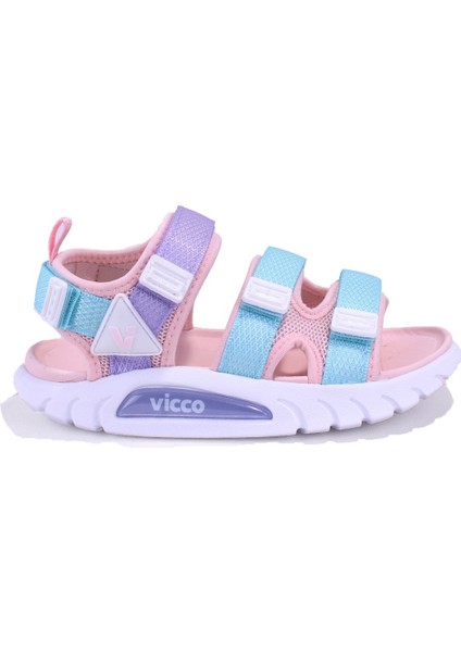 Cube 332F25Y212 Gri Pudra Ortopedik Günlük Kız Çocuk Spor Sandalet