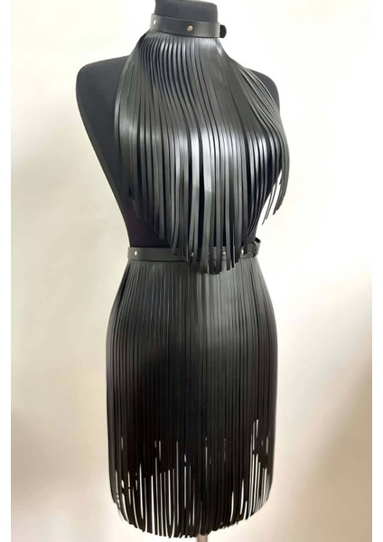 Püsküllü Uzun Etek ve Büstiyer Takım - BRF997