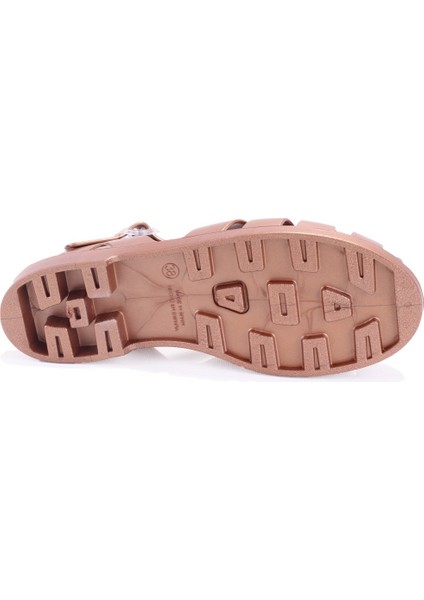 BB340 Bıarrıtz Bronz Ortopedik Günlük Kadın Sandalet