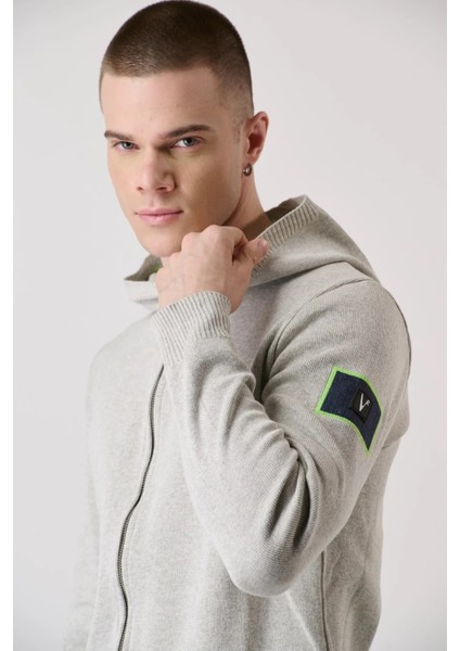 V2 Brand Made In Italy Erkek Kapüşonlu Triko Hırka Mapstozıppe U007939 modelleri