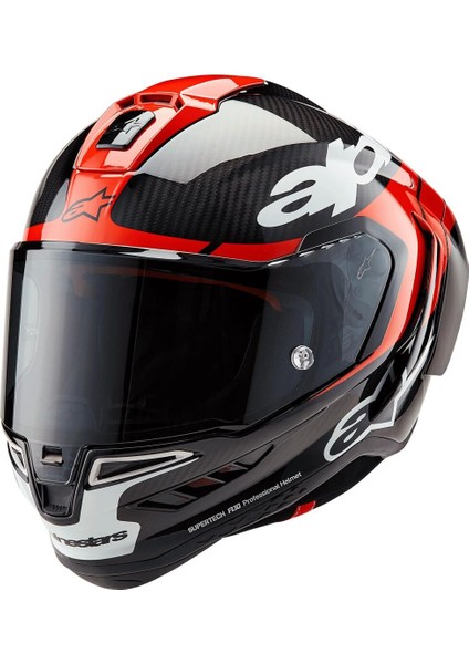 Supertech R10 Carbon Element Spor Motosiklet Kaskı Siyah Kırmızı Beyaz