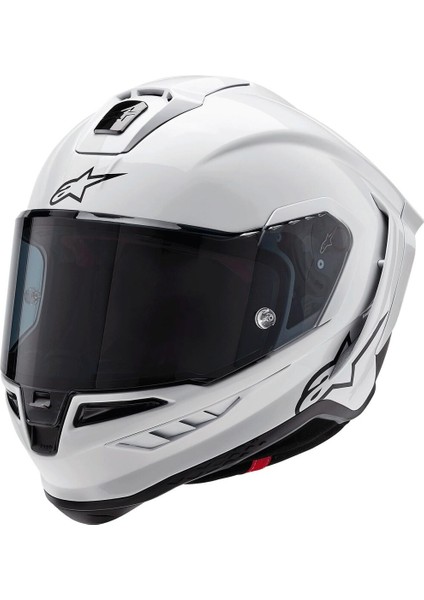 Supertech R10 Carbon Spor Motosiklet Kaskı Beyaz Siyah