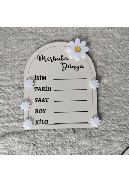 Bebek 12 Ay Fotoğraf Çekimi |anı Ay Kartları | Papatya Desenli|15*14 CM|KH6005 fiyatları