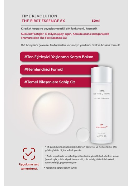 Fermante İçeriklere Sahip Aydınlatıcı & Nemlendirici Esans Time Revolution The First Essence 5x 50ml modelleri