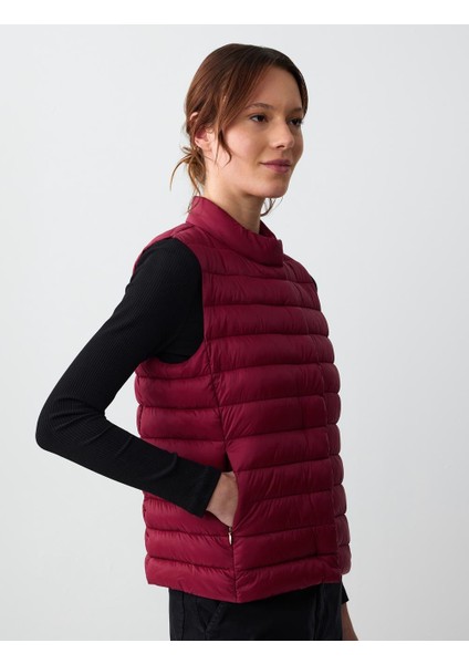 Sumak Fermuarlı Çıt Çıt Detaylı Kolsuz Şişme Yelek fırsatları