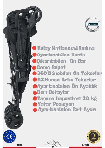 Accord Baston Bebek Arabası Kahve indirimleri