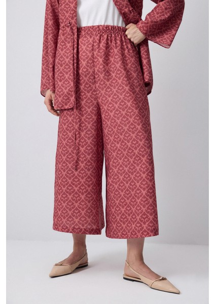 Desenli Kimono Pantolon Takım