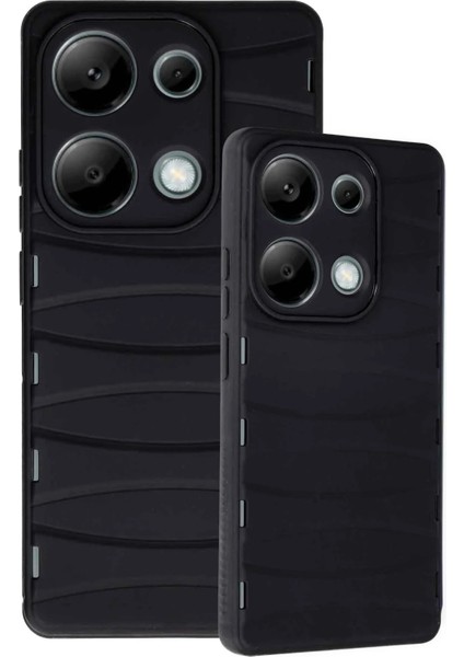 Xiaomi Redmi Note 13 Pro 4g Kılıf Bibercas Silikon Kapak - Siyah Mrayd