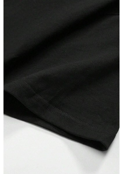 Erkek Siyah Oversize Kesim Bisiklet Yaka Oversize Tişört fırsatları