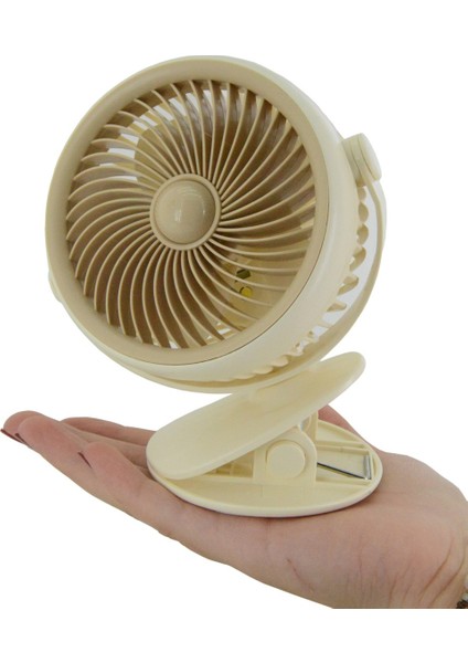 Taşınabilir Mini 3 Kademeli Hız Ayarı Şarj Edilebilir Mini Vantilatör Soğutucu 14CM