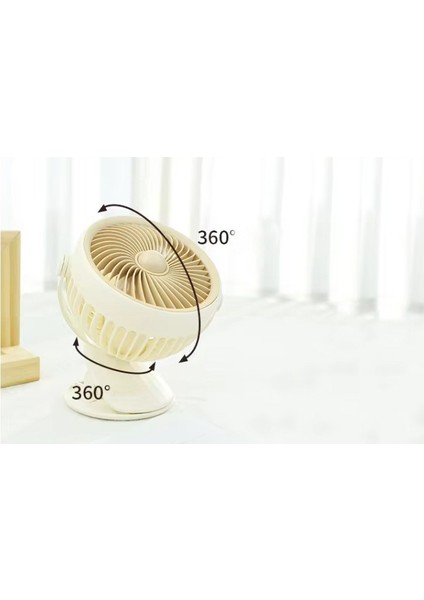Taşınabilir Mini 3 Kademeli Hız Ayarı Şarj Edilebilir Mini Vantilatör Soğutucu 14CM