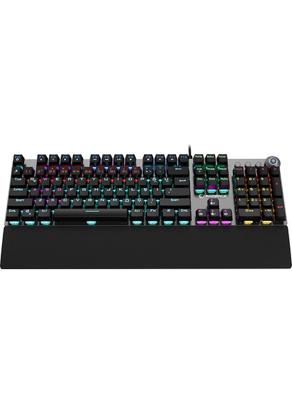 KB-R28 Blade Plus Siyah/Gümüş RGB Blue Switch Mekanik Oyuncu Klavye