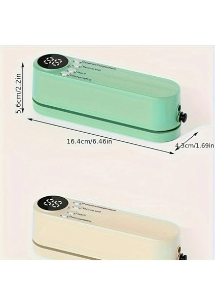 Şarjlı Vakum Mühürleme Makinesi – 1200MAH, Type-C, 60KPA Güç, Gıda + Top Şişirme Özellikli