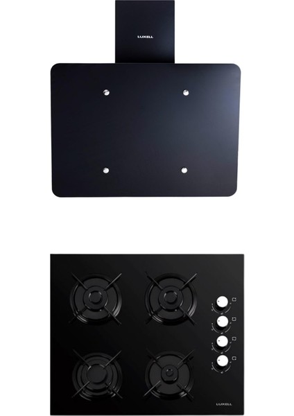 2 Li Siyah Cam Set (Davlumbaz-Ocak)