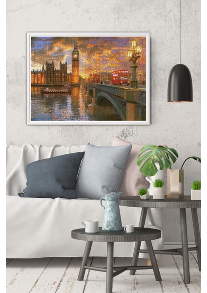 1000 Parçalık Puzzle - Londra'da Günbatımı 1023 modelleri